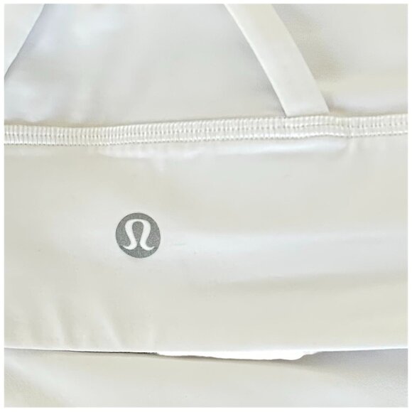 Lululemon athletica Women's Energy Sports Bra Long Line White size 10 Sports Bra - Picture 4 of 5
